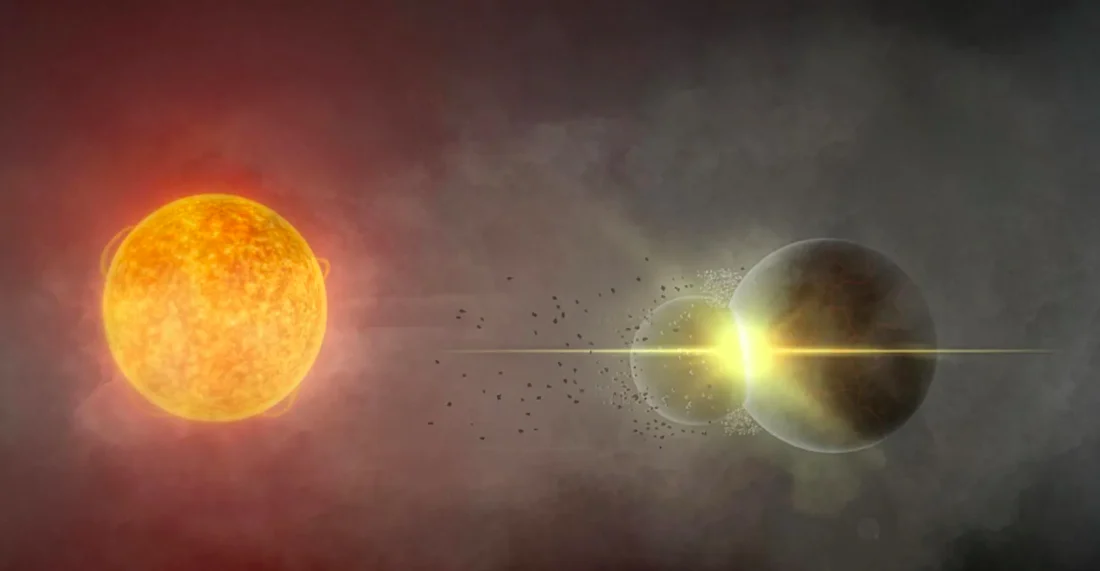 Ilustrasi eksoplanet berbatu GJ 3378b yang mengorbit bintang katai merah di zona layak huni.