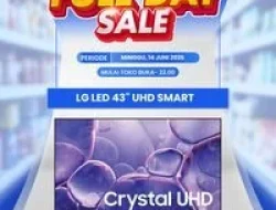 Transmart Full Day Sale Tawarkan Promo TV LED LG 43 Inci Hemat Sejutaan