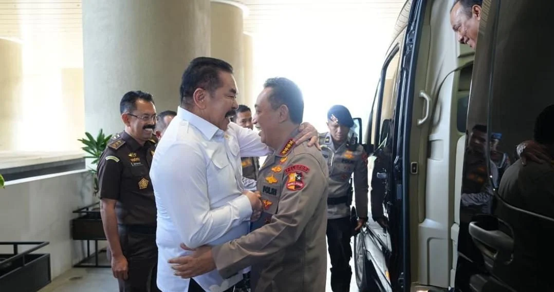 Usai dari Mabes TNI, Kapolri dan Jajaran Silaturahmi ke Kejaksaan Agung