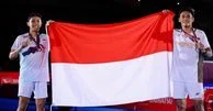 Pasangan ganda putra Indonesia Fajar Alfian dan Muhammad Shohibul Fikri saat bertanding di lapangan