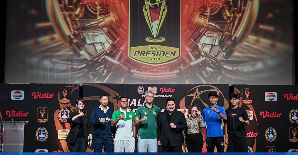 Sesi latihan pemain Persib Bandung menjelang laga Piala Presiden 2026 melawan Arema FC