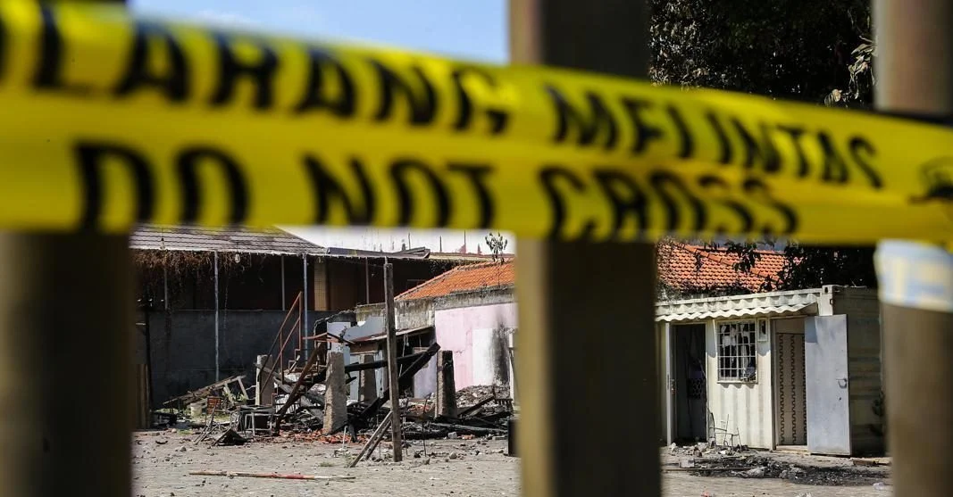 Suasana pasca bentrokan di kawasan Menteng, Jakarta Pusat