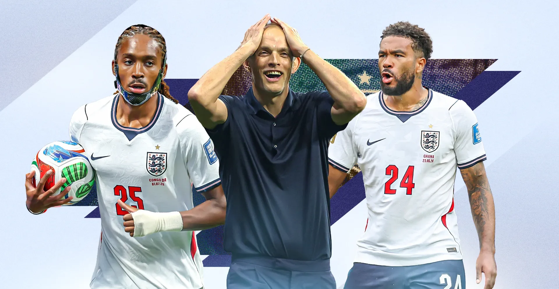 Thomas Tuchel memberikan instruksi kepada pemain Inggris saat sesi latihan